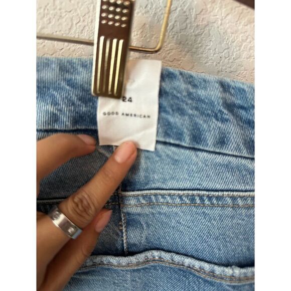 Good American Good Icon Crop With Festival Rips NWT - Picture 6 of 7